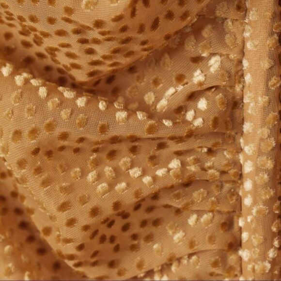 H&M Puff Sleeved Mini Dress in Dark Beige, Size 4 - Picture 16 of 16